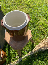 Load image into Gallery viewer, Vintage French glazed sandstone crock