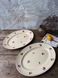 Pair of vintage Badonviller serving platters