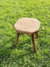 Load image into Gallery viewer, Vintage French hardwood milking stool