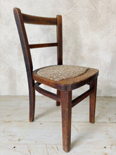 Load image into Gallery viewer, Vintage solid wood child’s chair with tapestry seat