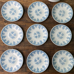 Vintage RIVANEL Milk Glass dessert plates - set of 15