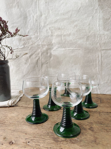 Set of 6 Luminarc Roemer wine glasses, small