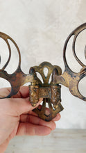 Load image into Gallery viewer, Vintage brass Art Nouveau candle sconce