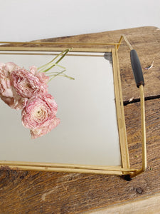 Vintage 1960s mid century Mirror tray