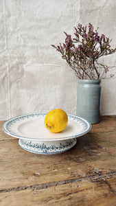 Vintage Longwy footed plate