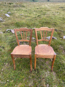 Pair of 1920s French bistro chairs