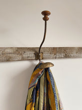 Load image into Gallery viewer, Vintage French metal hat and coat hook with hardwood knob