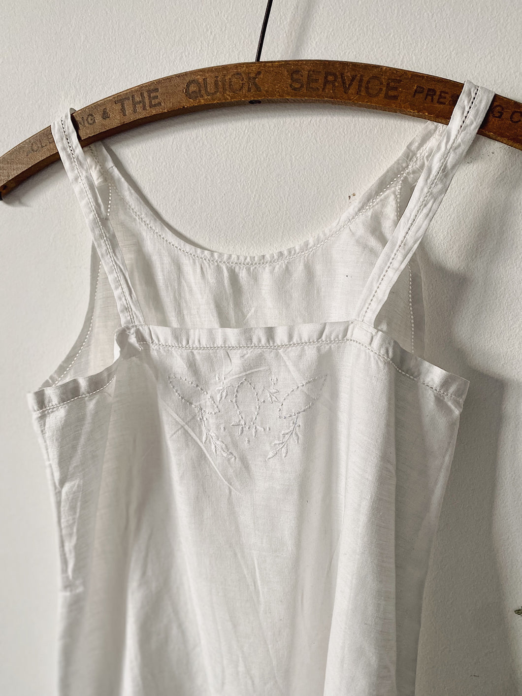 1960s French embroidered cotton camisole XS