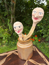 Load image into Gallery viewer, Vintage papier mâché puppet heads