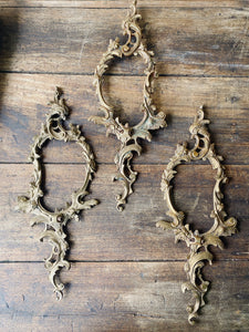 Antique decorative brass sconce plates