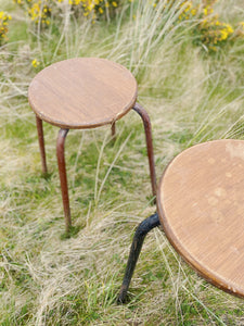 Mid height vintage stacking stools