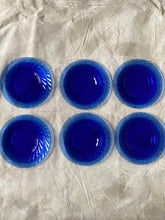 Load image into Gallery viewer, Set of vintage Arcoroc cobalt blue Blue plates