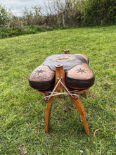 Load image into Gallery viewer, Vintage Egyptian camel saddle stool 1960