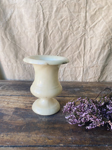 Vintage French Alabaster urn vase