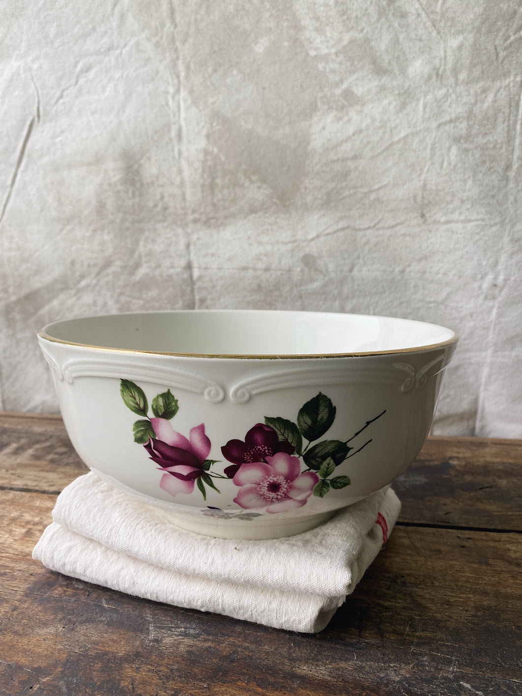 Vintage French Gien Chinon France Ceramic bowl