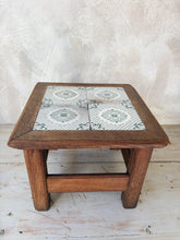 Load image into Gallery viewer, Tiled top oak occasional table