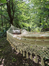 Load image into Gallery viewer, Vintage macramé hammock