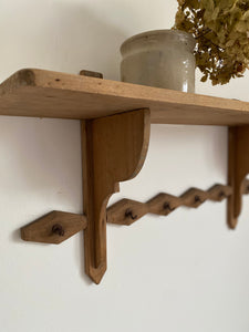 Rustic French hook shelf