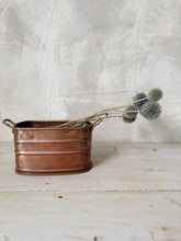 Load image into Gallery viewer, Small vintage copper plant holder