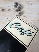 Load image into Gallery viewer, Vintage enamel Café blackboard sign
