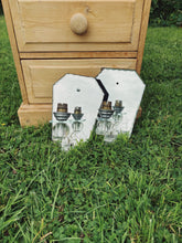 Load image into Gallery viewer, Pair of midcentury French mirrored wall sconce