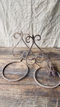 Load image into Gallery viewer, Pair of Vintage hand forged wall mounted plant pot holders