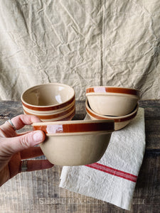 Vintage French stoneware bowls Grès de Gian - set of 2