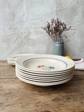 Load image into Gallery viewer, Vintage 1940s Luneville plates and soupe plates in pattern “Mai”