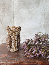 Load image into Gallery viewer, Vintage seashell owl figurine handcrafted