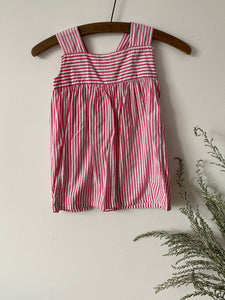 1980s candy stripe tabard dress 18m-2yrs