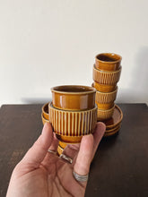 Load image into Gallery viewer, Vintage Italian Togana ambrosia espresso cups abs saucer set