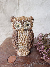 Load image into Gallery viewer, Vintage seashell owl figurine handcrafted