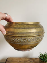 Load image into Gallery viewer, Vintage French bohemian brass plant pot holders