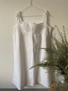 1960s French embroidered cotton nightdress