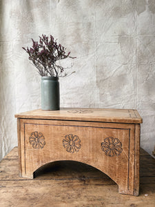 Antique shoe polishing chest