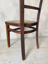 Load image into Gallery viewer, Vintage solid wood child’s chair with tapestry seat