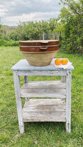 Extra large antique Tian dairy bowl