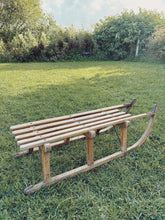 Load image into Gallery viewer, Antique French wooden sled