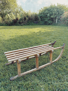 Antique French wooden sled