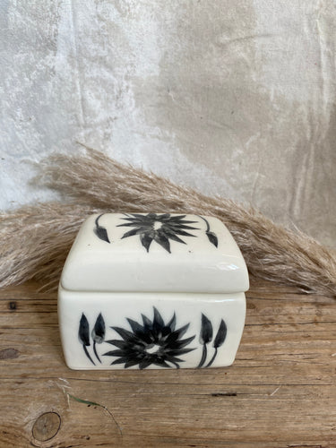Mid century Pégomas Hand Painted ceramic trinket box