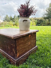 Load image into Gallery viewer, Antique wooden chest with carved panels