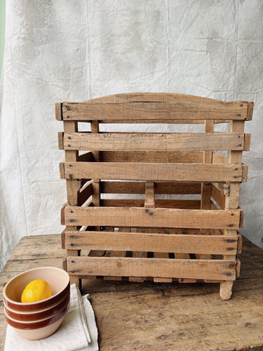 Vintage French stacking apple crates