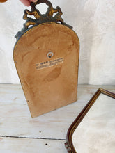 Load image into Gallery viewer, Pair of Gold finished arch mirror with bow detail