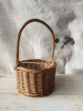Load image into Gallery viewer, Vintage handwoven willow bottle basket