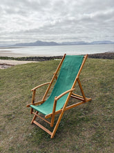 Load image into Gallery viewer, Vintage French deck chairs - dark green