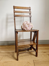 Load image into Gallery viewer, Antique Library chair step ladder