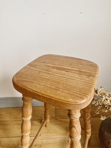 Vintage French pine stool