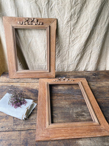 Antique Bow oak frames - pair