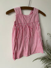 Load image into Gallery viewer, 1980s candy stripe tabard dress 18m-2yrs