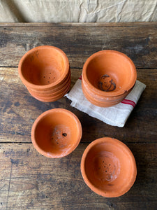 Small vintage terracotta pots